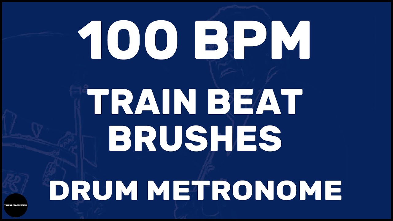 Train Beat Brushes | Drum Metronome Loop | 100 BPM