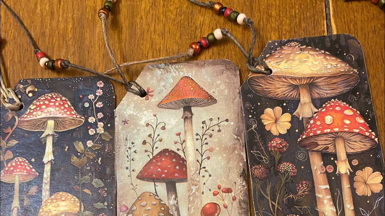 Goblincore mushroom bookmarks