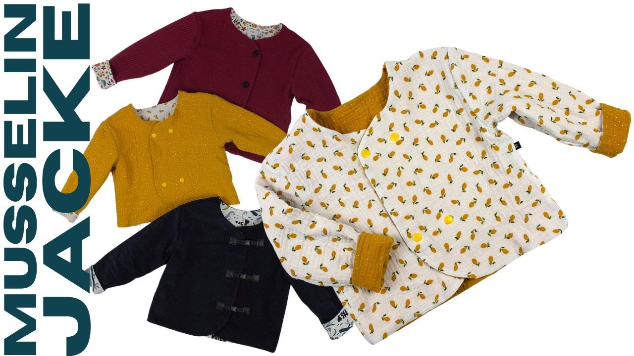 Kinderjacke aus Musselin nähen: Schnittmuster und Anleitung