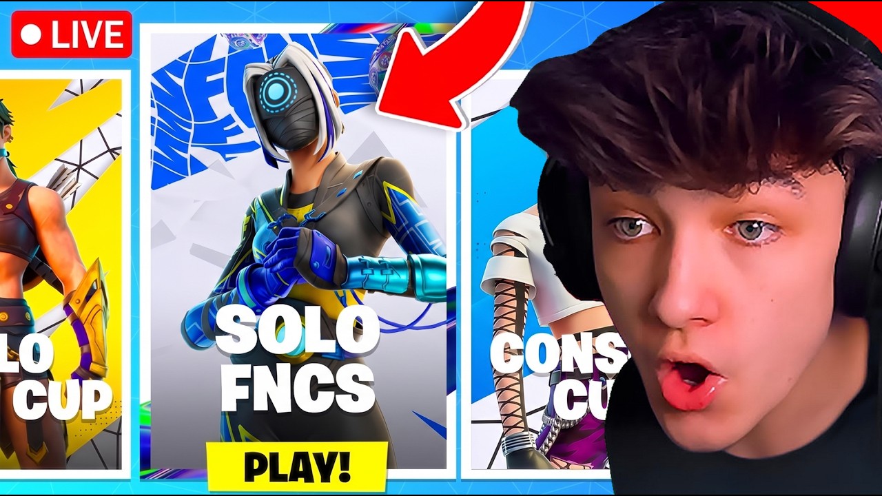 🔴LIVE! - SOLO FNCS TOURNAMENT in FORTNITE! (Free Skin)
