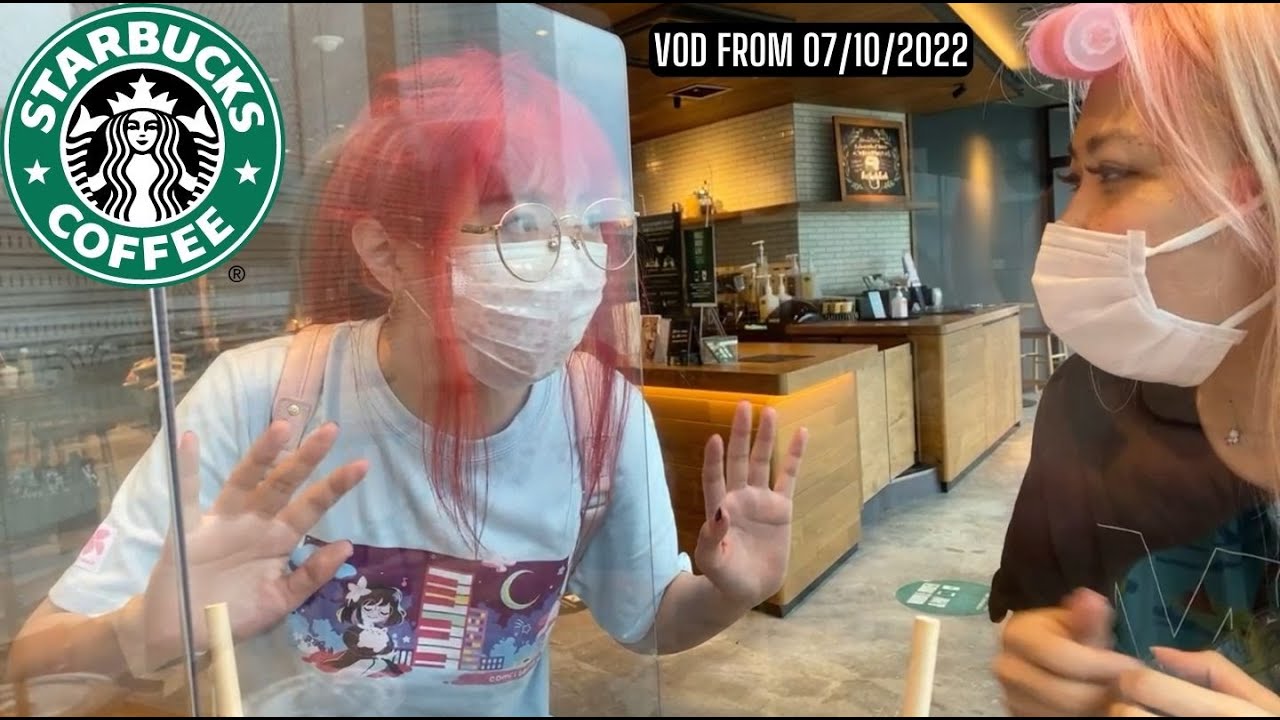 Starbucks in Japan with Lily and Yvonne. IRL Stream from 07/10/2022
