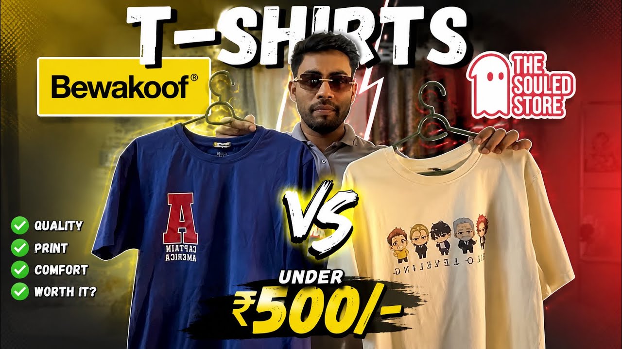 Bewakoof or The Souled store kon h behtar 🤯Best T-shirt under Rs 500/- 