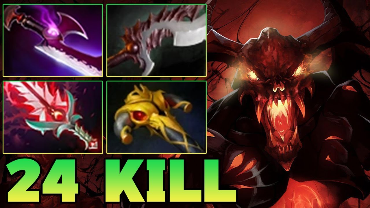 24 Kills Shadow Fiend Dota 2 ! SF Dota 2 Mid Lane Carry Gameplay Build Guide 7.40