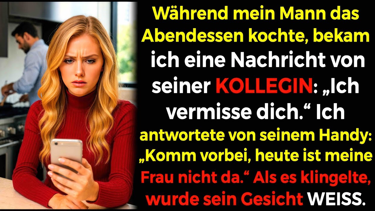 Mein Mann kochte🍽️ Kollegin schrieb: „Ich vermisse dich“. Ich antwortete: „Komm nach Hause“.😏