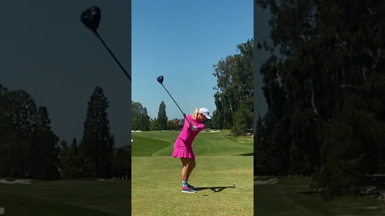 Simple and powerful swing by Swedish pro Madelene Sagstr&ouml;m