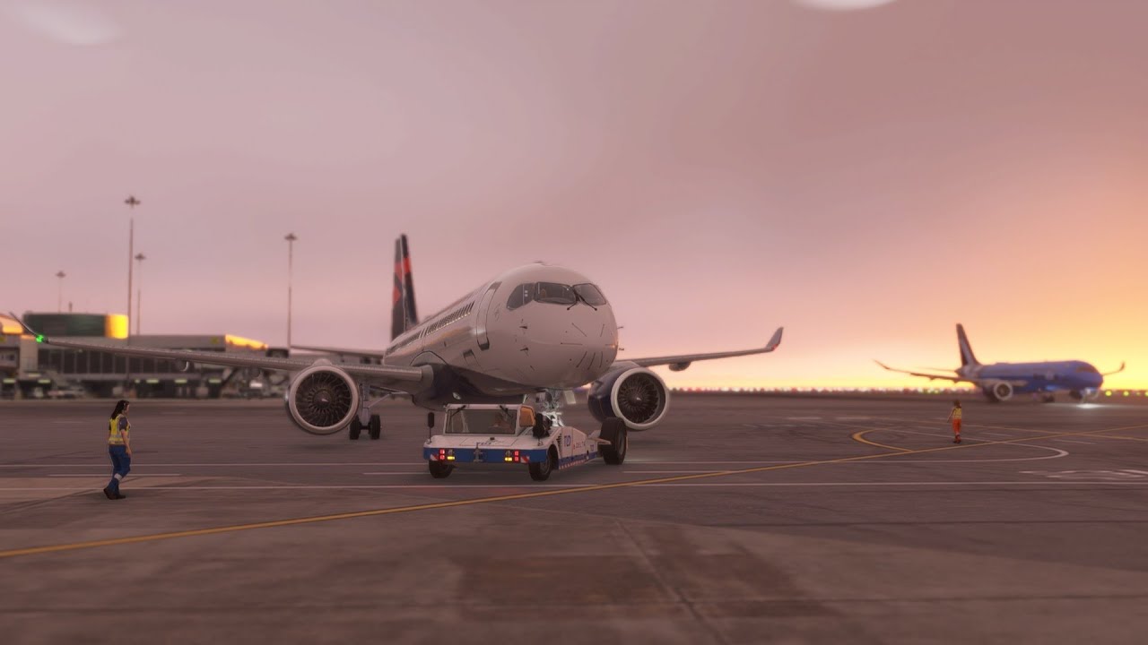 MSFS2024 Full Flight, Virtualcol Airbus A220-300, SFO-AUS New A220 Route in the US, Stunning Sunrise