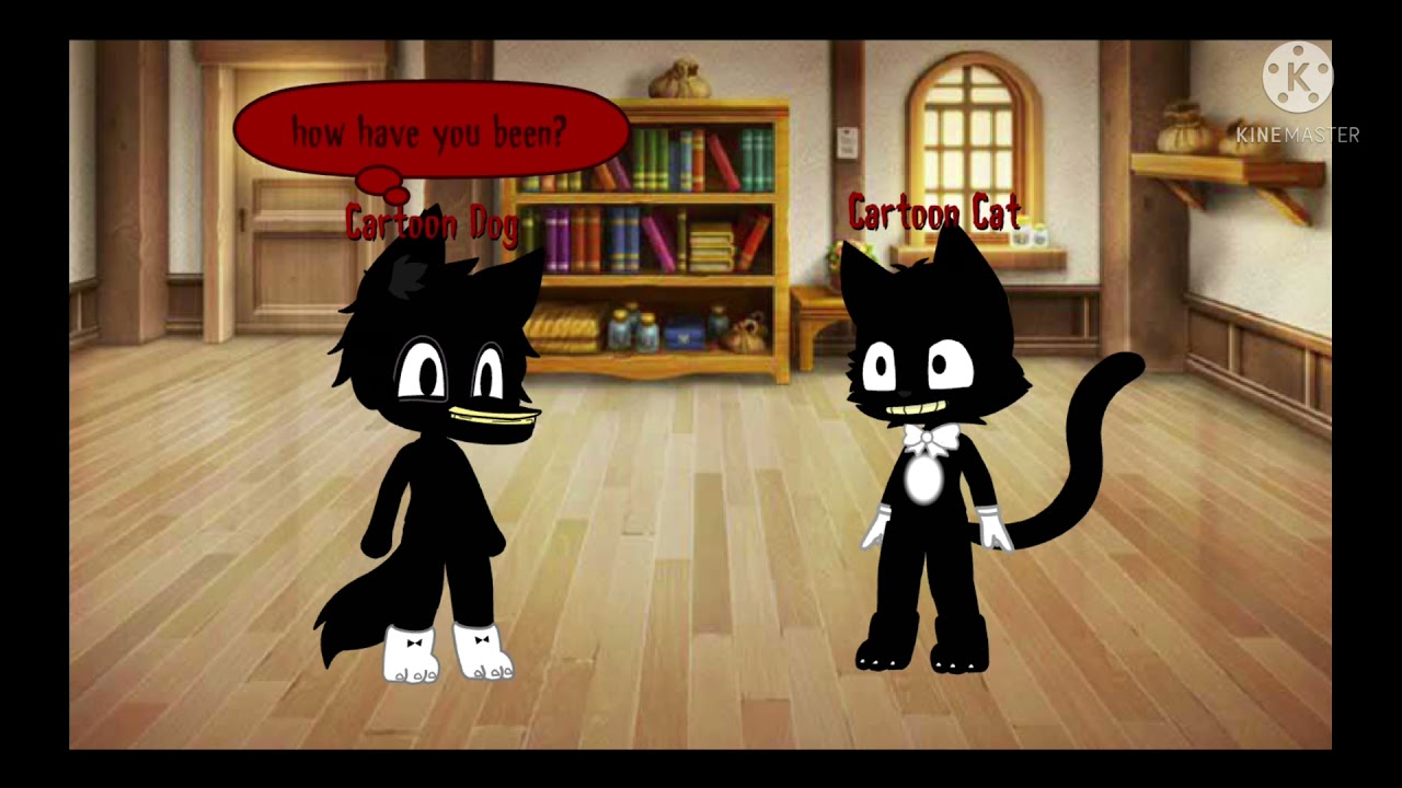 cartoon cat & cartoon dog stuck in a room for 24 hours