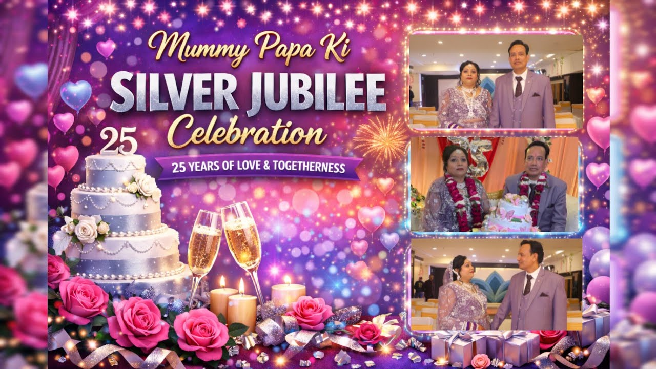 😍Making Mom Daddy's 25th Anniversary Magical!✨Happy 25thAnniversary❤️Mom Dad🧿Silver Jubilee Special🥳