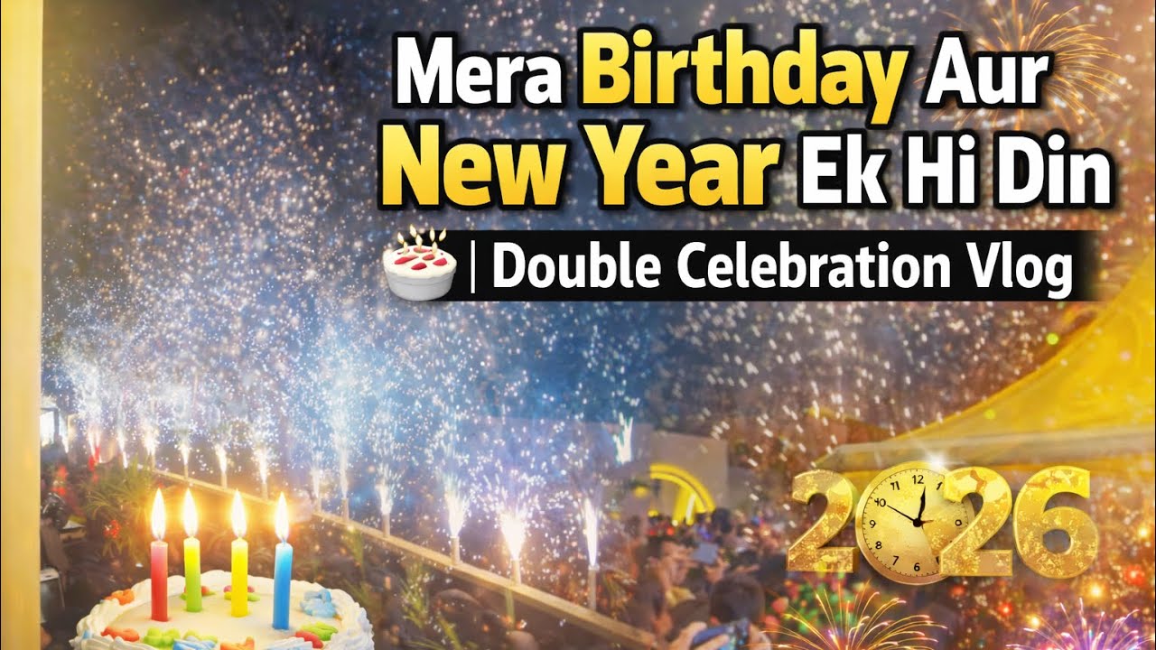 Mera Birthday Aur New Year Ek Hi Din 🎂🎆 | Double Celebration Vlog”