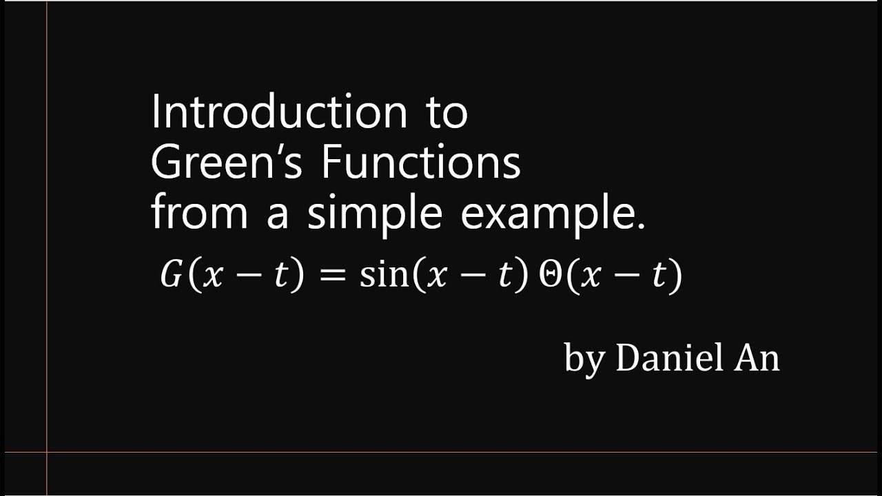 Introduction to Greens Functions from a simple example