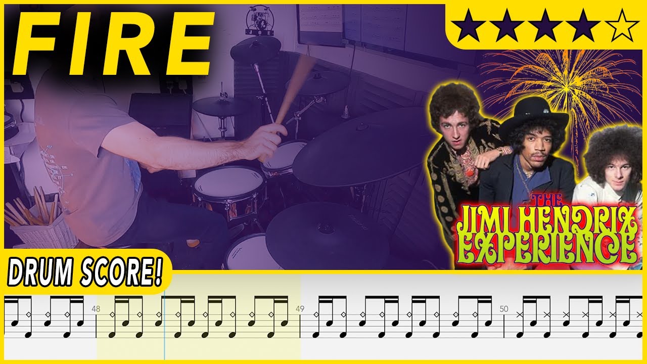Fire &mdash; Джими Хендрикс | Ноты для ударных инструментов | #595 DRUMSCRIBE