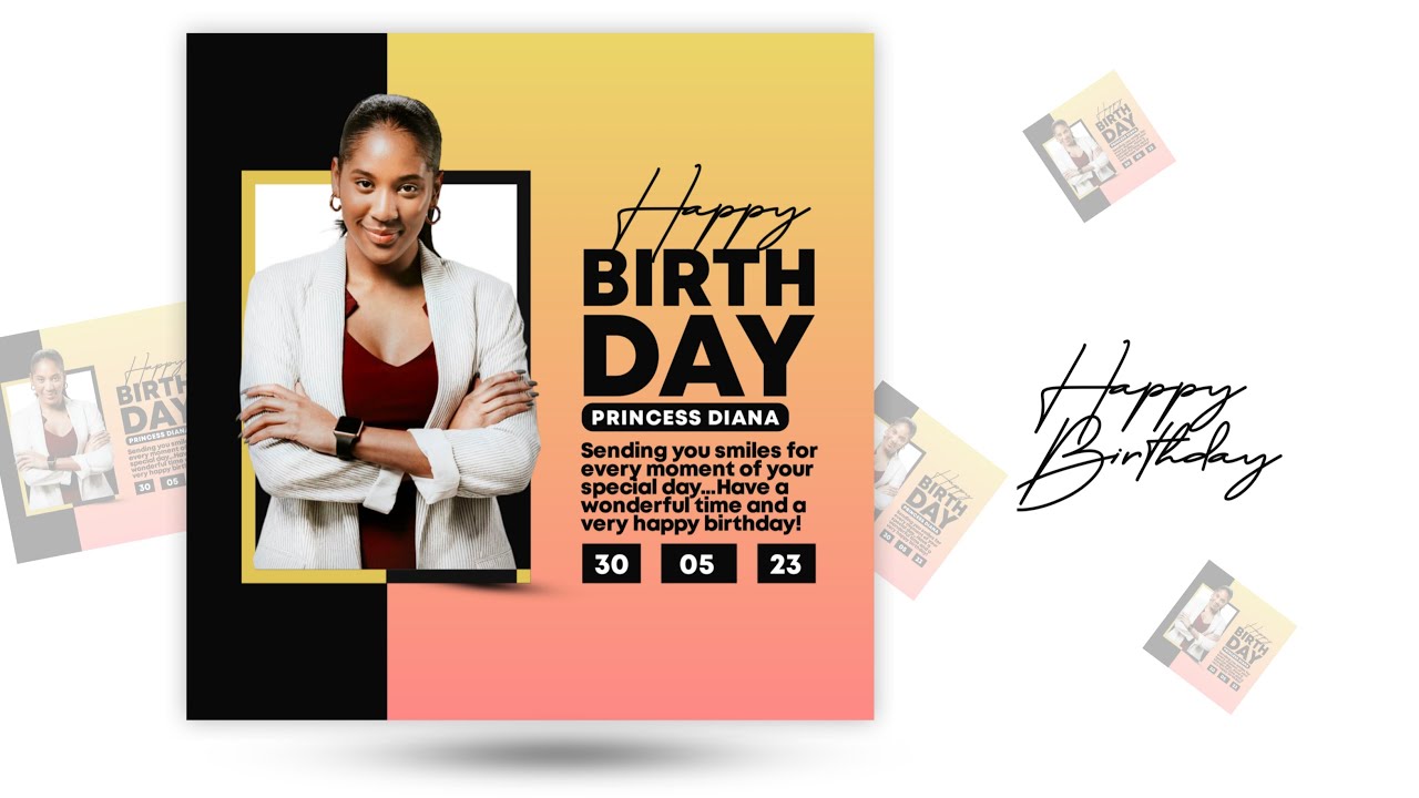 How To Create Birthday Flyer Design In Pixellab  - Pixellab Tutorial 2023 [Jhex Graphics]