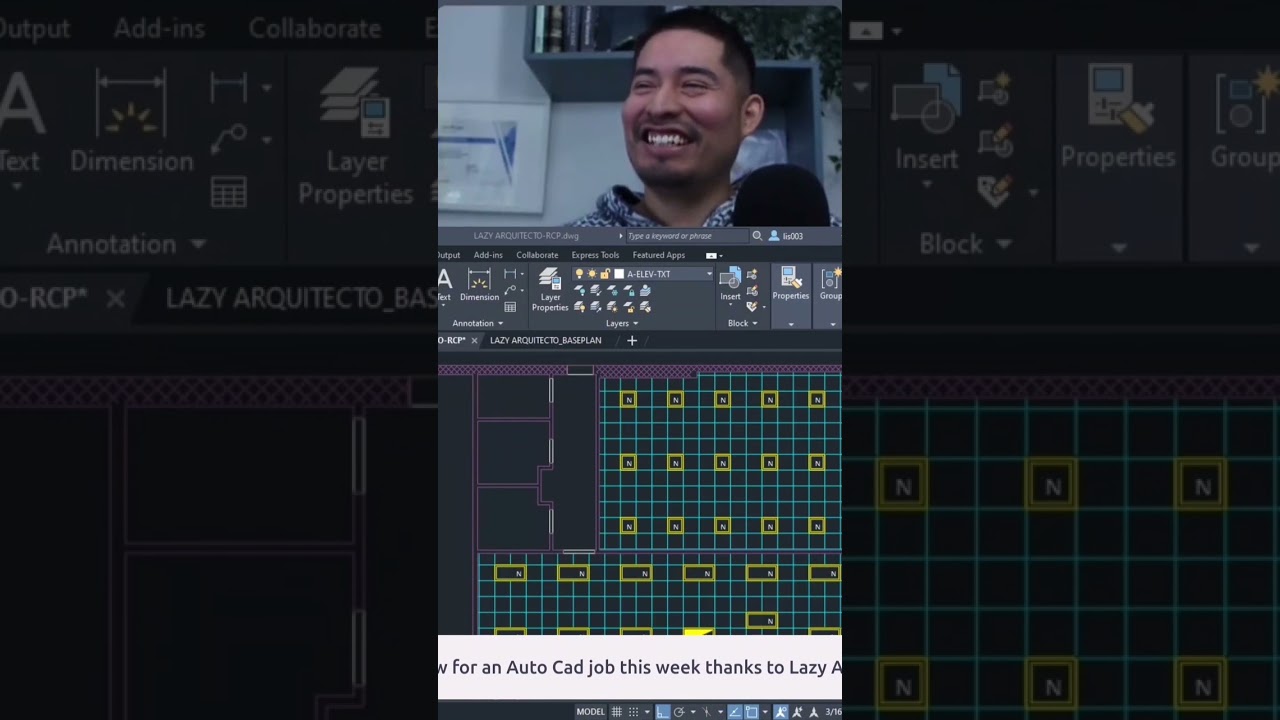 Learning Autocad Live with Lazy Arquitecto