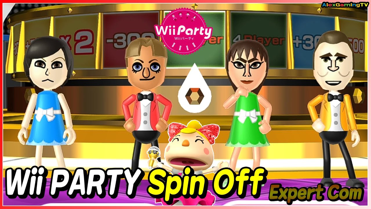 Wii Party - Spin Off (Expert com) Cheong Yin vs Greg vs Susana vs Rainer | AlexGamingTV