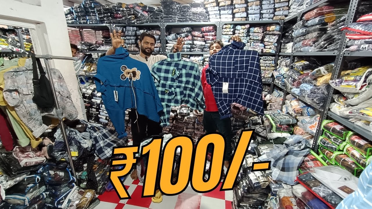 Cheapest Shirt Wholesale Market in Mumbai 😲 / K Nepra Sion/shirt star ₹100 To ₹ 150