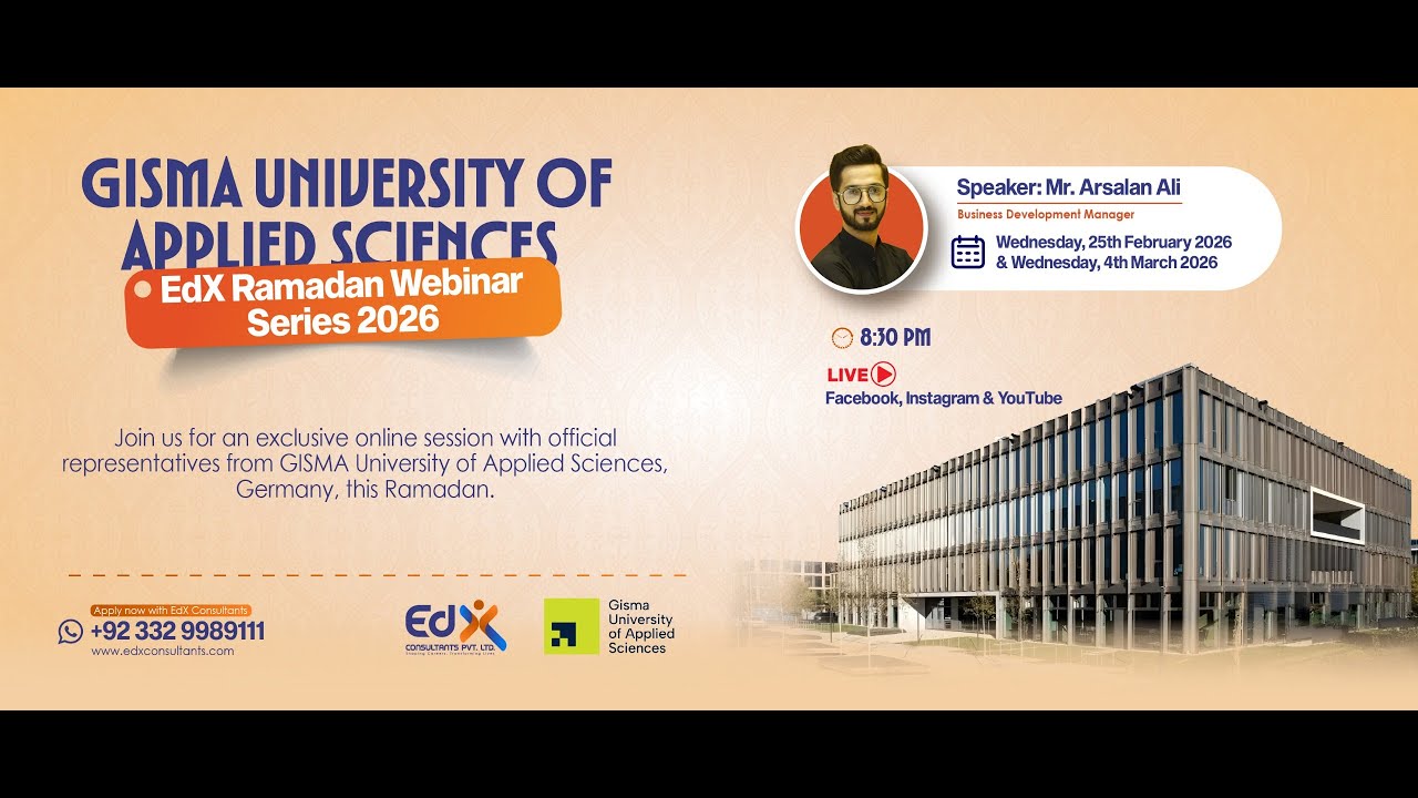 GISMA University of Applied Sciences - EdX Ramadan Webinar Series 2026 🌙