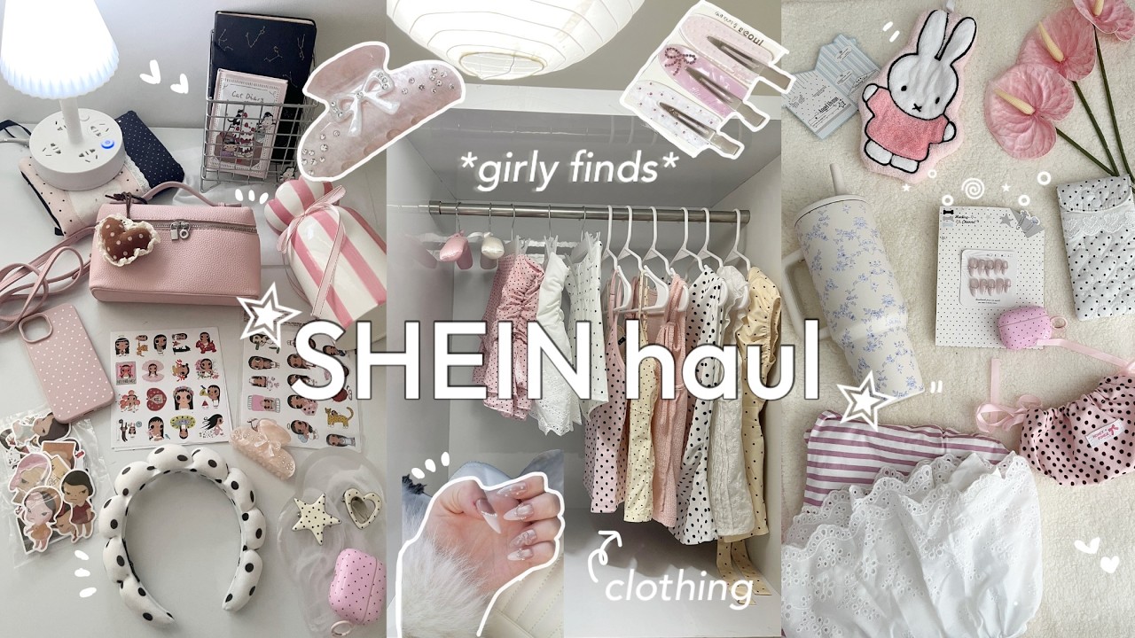HUGE SHEIN HAUL 📦🎀cute accessories, clothing try-on, aesthetic home decor & more!!