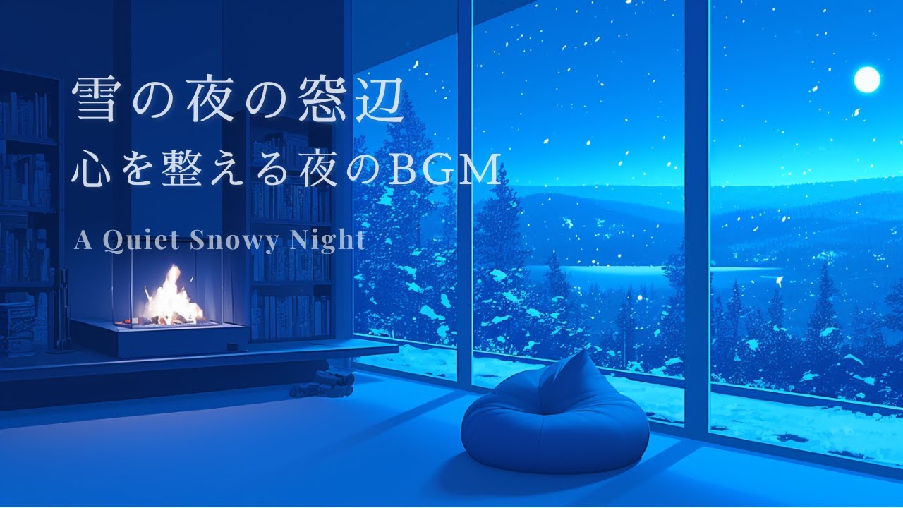 【夜のピアノBGM】雪の夜の窓辺 | 心を整える夜のBG M | 睡眠・リラックス・勉強・作業用BGM
