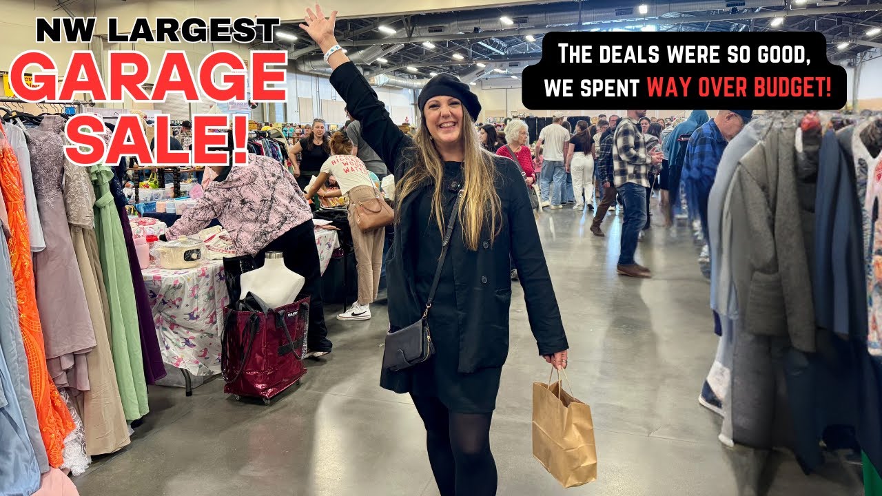 WE SPENT WAY OVER BUDGET! Thrifting the Pacific NW Largest Garage Sale! HUNDREDS of Vendors!