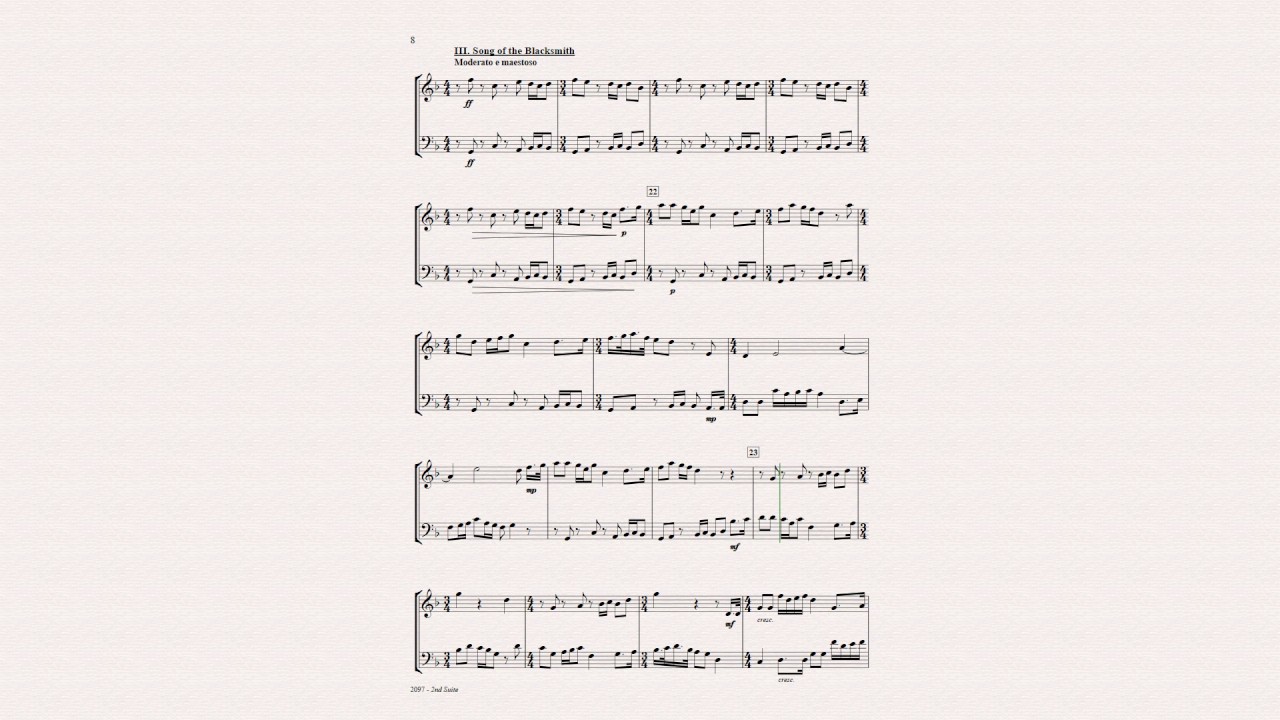Holst 2nd Suite Oboe & Bassoon Duet