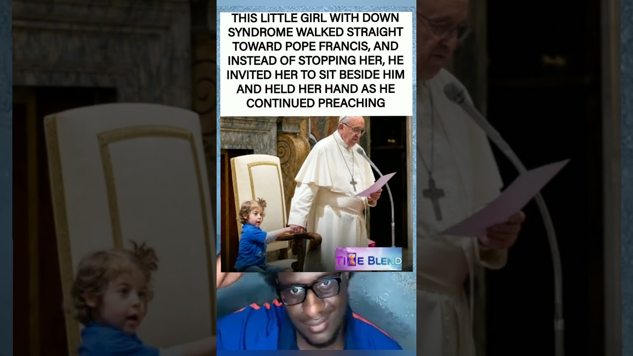 🙏💔She walked straight to the Pope He held her hand and let her stay 🙏👧❤️ Heartwarming #ViralShorts