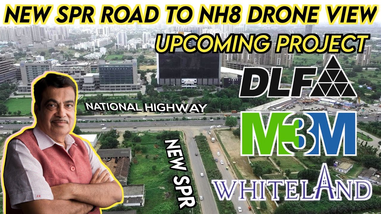 New SPR Road Gurgaon | DLF upcoming projects |  M3M | Whiteland | Adore |  Dron Analysis SPR to NH48