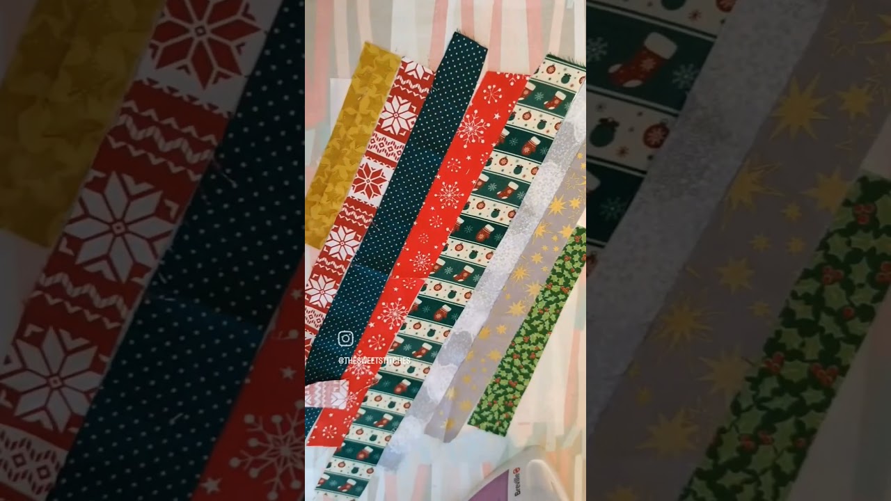 How to use your Christmas fabric scraps to create a big festive banner.
