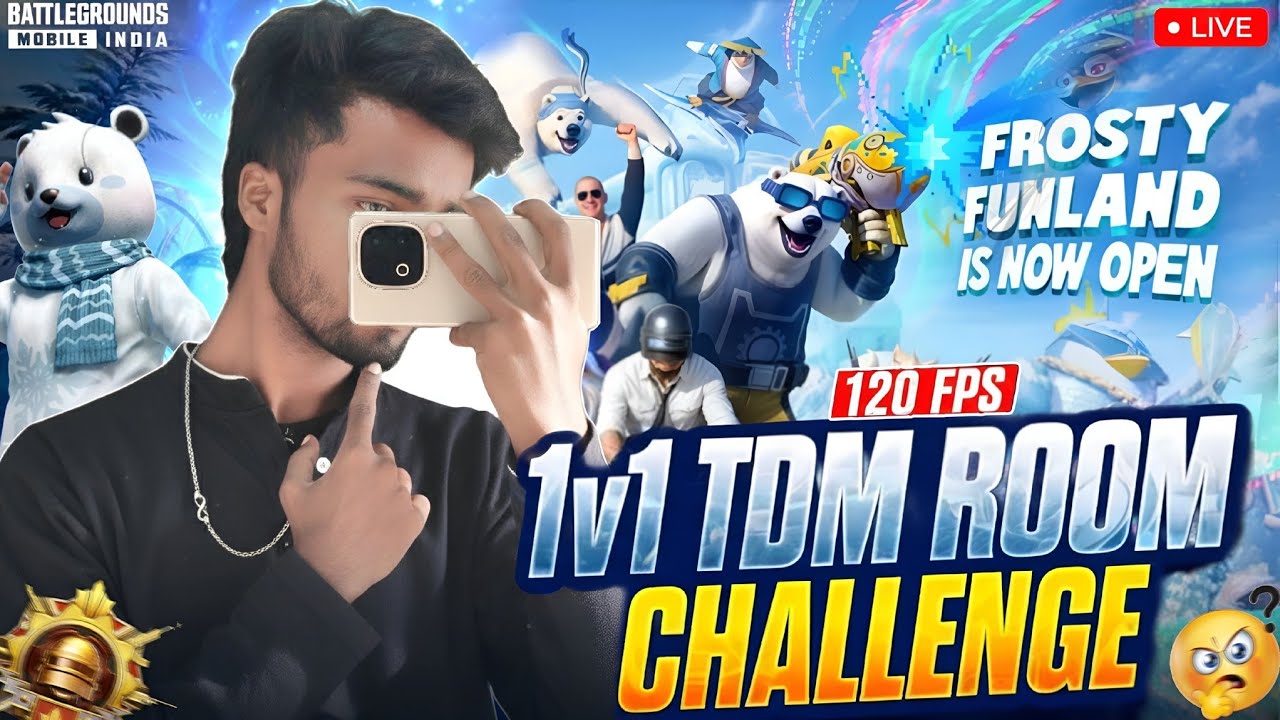 1V1 TDM BGMI LIVE CUSTOM ROOMS 😘😁😘 KunalYtLive #bgmi #pubg #tdm #pubgmobile