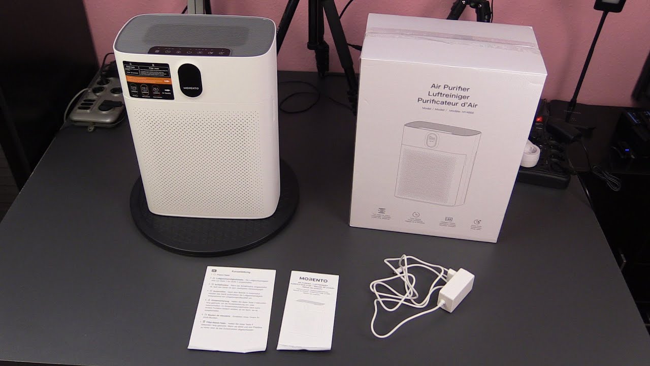 Luftreiniger MORENTO mit HEPA H13 Filter, CADR 300, 24 dB Nachtmodus, Luftsensor, Timer, ... TEST