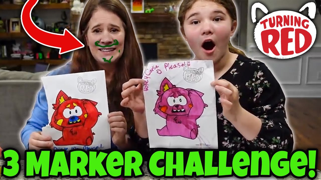 Turning Red 3 Marker Challenge! Winner Gets Yes Day