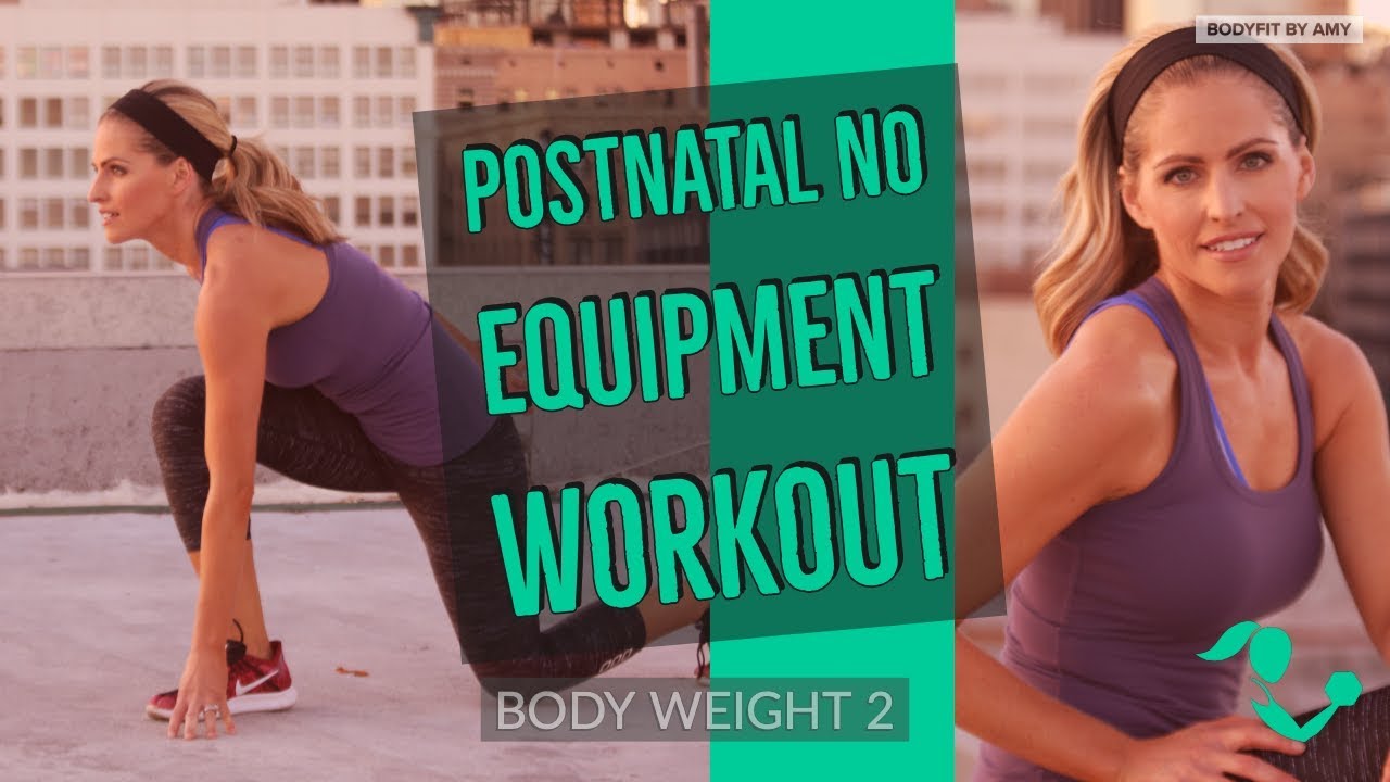36 Minute Postnatal No Equipment Workout 2---Bodyweight Workout for After Pregnancy
