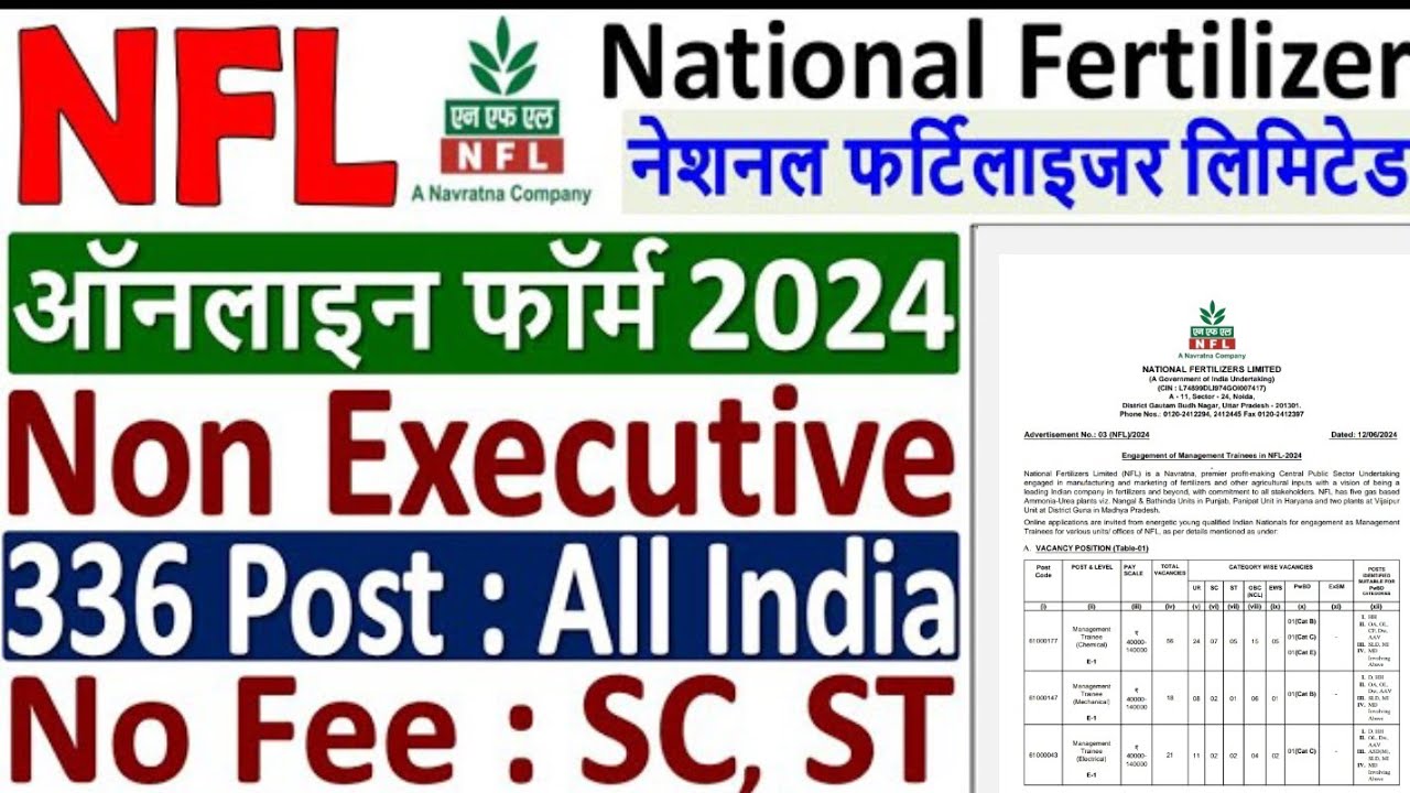 NFL form fill up 2024 ✅ nfl non executives online form 2024 kaise bhare ✅ nfl form kaise bhare 2024