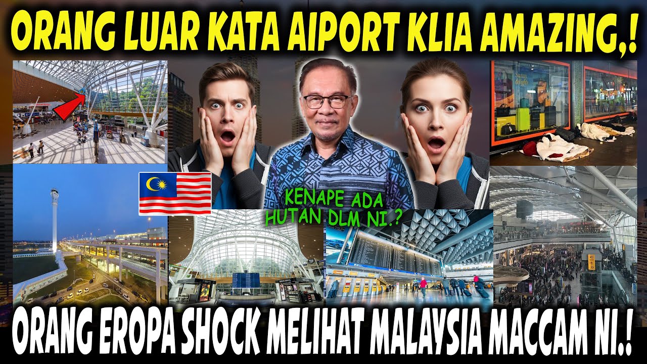 TERKEJUT.!! PERTAMA TURUN DIKIRA AIPORT KLIA BIASA SAJA.!! SETELAH TENGOK TERDIAM ORANG EROPA INI.!!