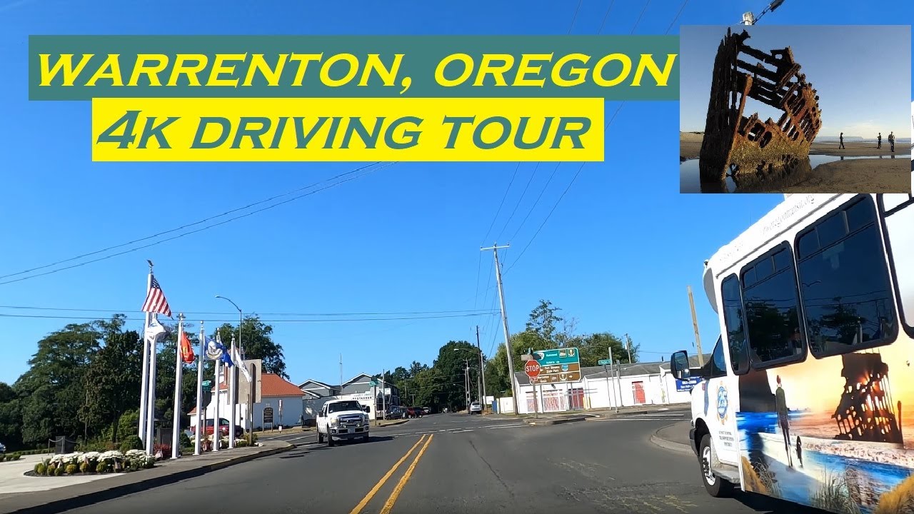 Warrenton, Oregon | 4k Driving Tour | Dashcam | Wreck of Peter Iredale