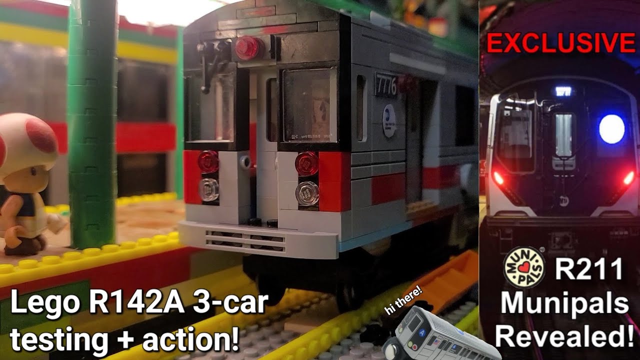 MTA Custom Lego R142A 3-car Test + Munipals Interview with Co-Creator feat. @Trainman6000