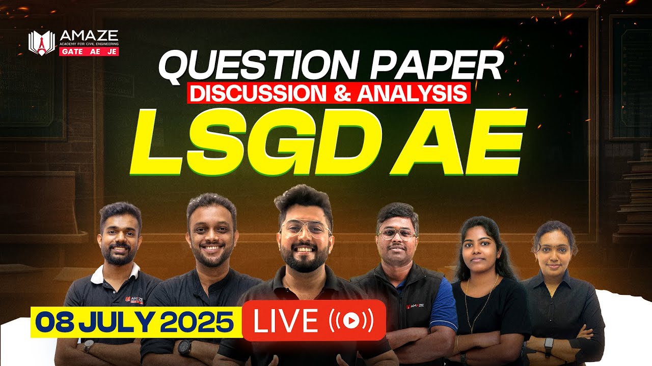 LIVE | QUESTION DISCUSSION & ANALYSIS - LSGD AE | Amaze Academy for Civil