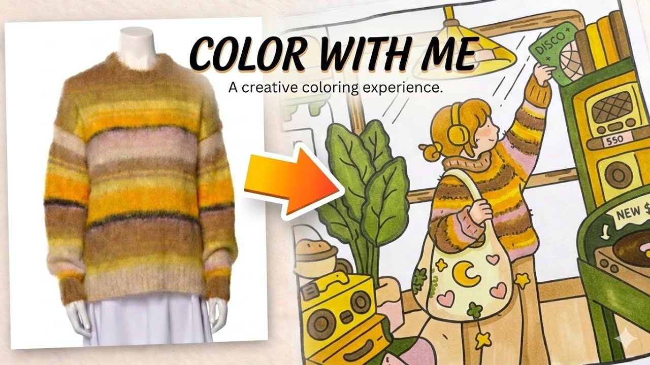 Turning a Sweater into a Coloring Page | Color With Me 🎨