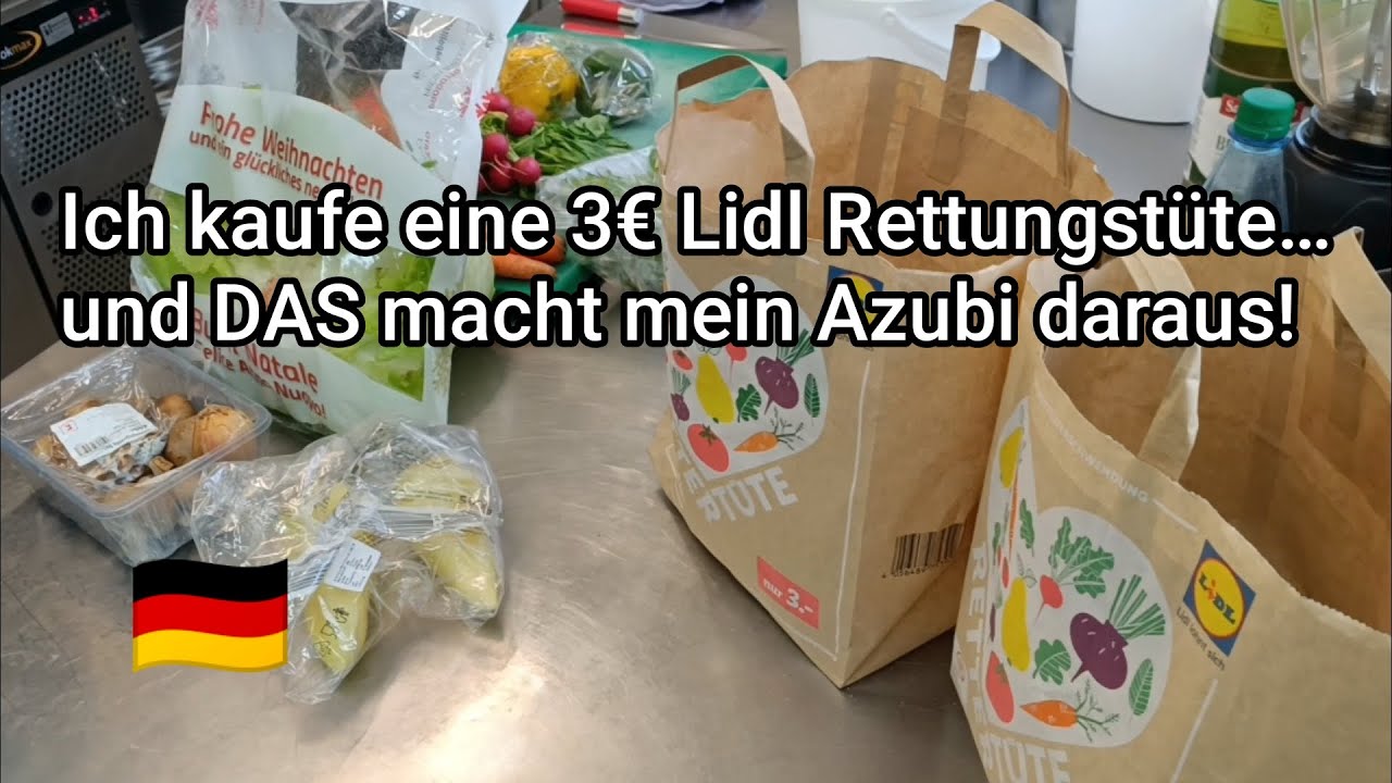 Lidl Rettungstüte für 3€ – Azubi muss daraus ein Gericht zaubern! 🍳🔥