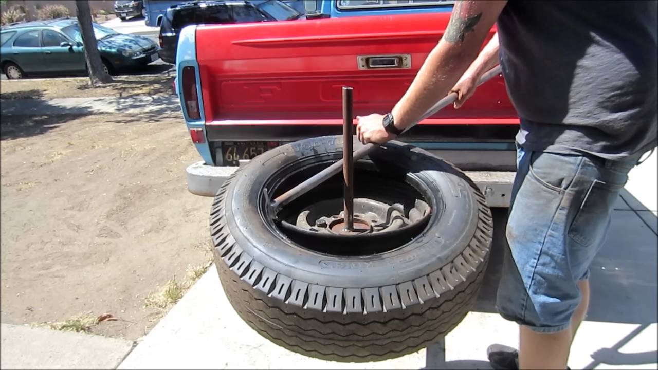Home Made Hitch Mount Tire Changer