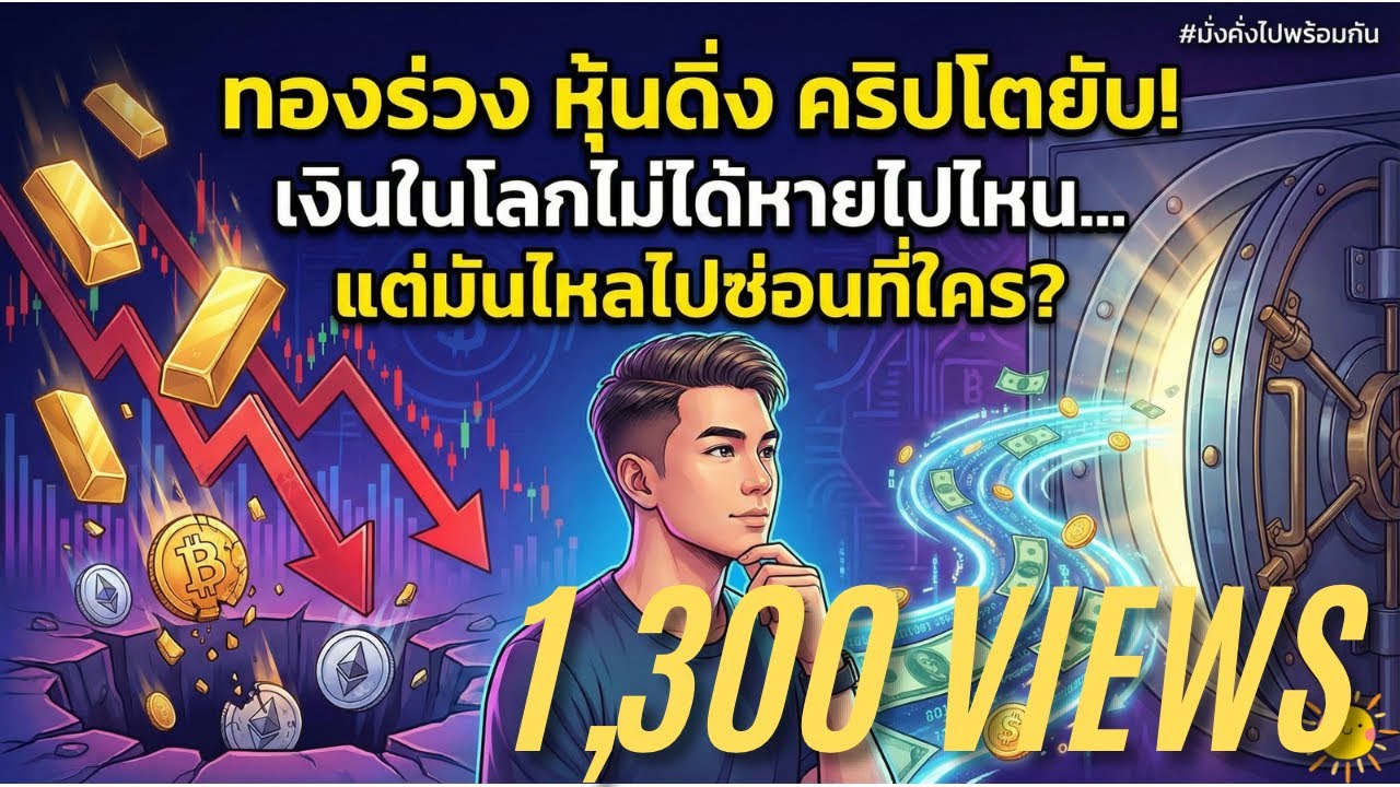 ทองร่วง หุ้นดิ่ง คริปโตยับ! เงินในโลกไม่ได้หายไปไหน... แต่มันไหลไปซ่อนที่ใคร? | มั่งคั่งไปพร้อมกัน