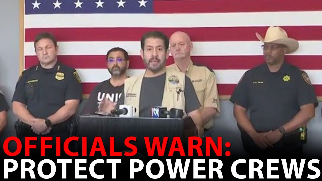 Harris County officials address threats against power workers