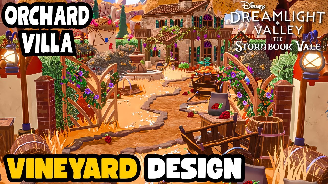 ANGLED COZY VINEYARD FARM~SIMPLE & FUNCTIONAL~MYTHOPIA DESIGN~DISNEY DREAMLIGHT VALLEY//OCHARD VILLA