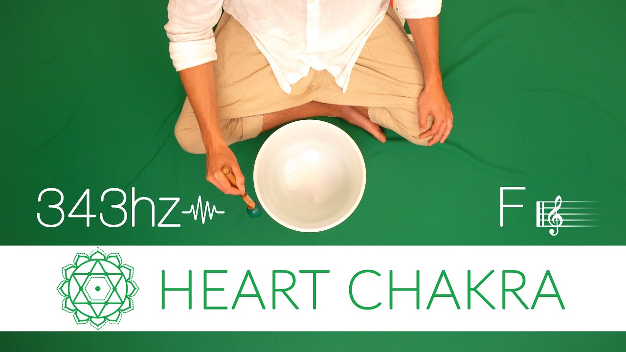 343hz | Quartz Crystal Singing Bowl for Love & Peace | Heart Chakra 'F' Note | Meditation Music