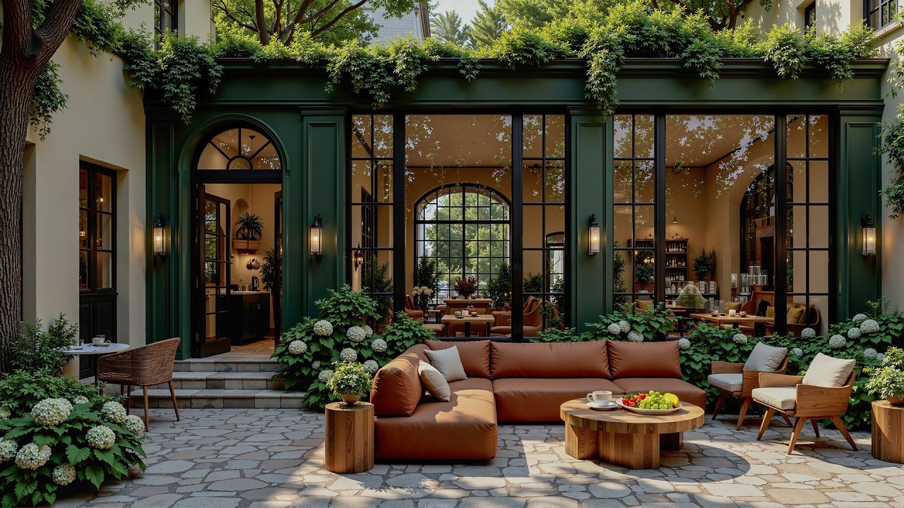 Calm Cafe Jazz Music 🌿 Smooth Jazz Instrumental with Outdoor Ambience for Study, Work and Relaxing