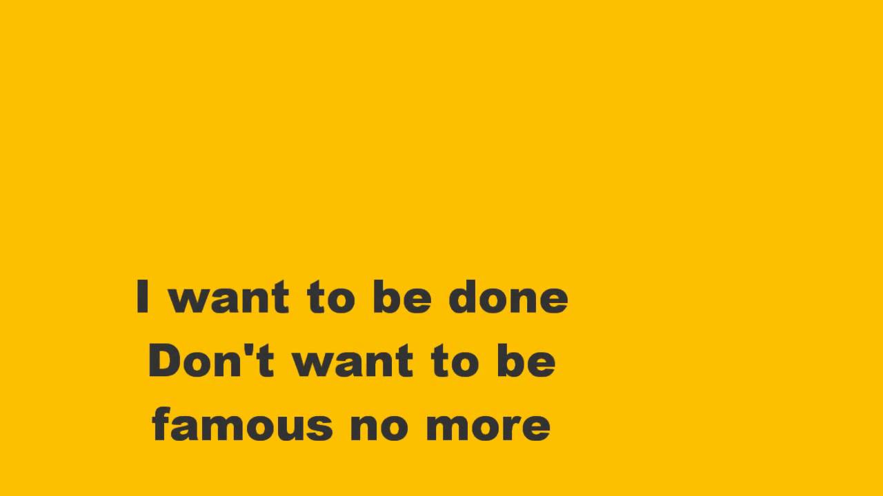 i'd rather die than be famous / Pierce the veil