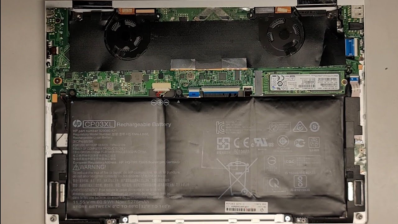 HP Spectre x360 Convertible 13-ae012dx Complete Disassembly SSD Hard Drive Upgrade Replacement