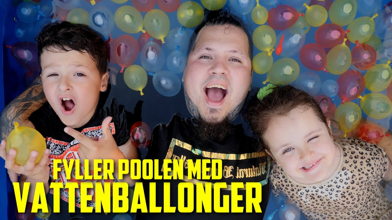 Fyller Poolen Med VATTENBALLONGER
