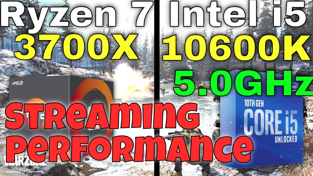 Ryzen 7 3700X vs i5 10600K Streaming Comparison 🤔| Benchmark in 8 Games including Warzone, Fortnite