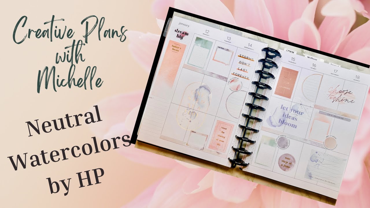 Plan with Me | Big Vertical | Catchall | Neutral Watercolors