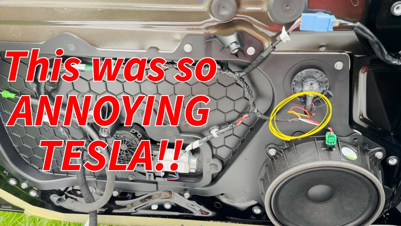 Fixing door rattle in Tesla Model 3/Y when playing music